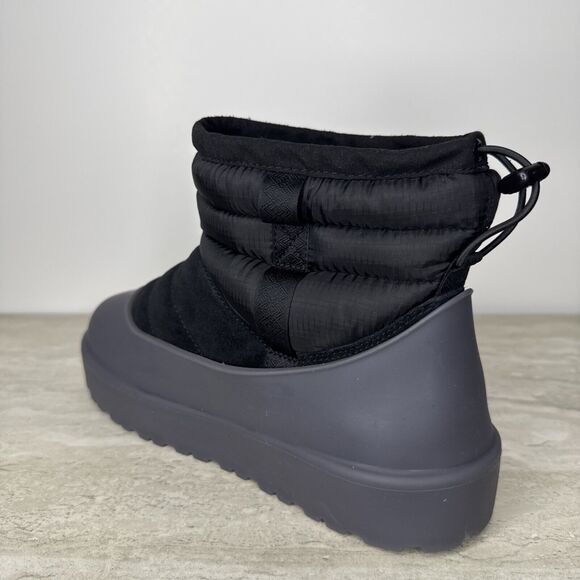 UGG Classic Mini Pull-On Weather Black Suede Sheepskin Boots Men\'s Size 8 main image 4